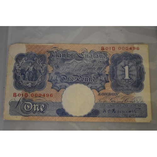 208 - Banknotes: a misprinted Peppiatt £1 note