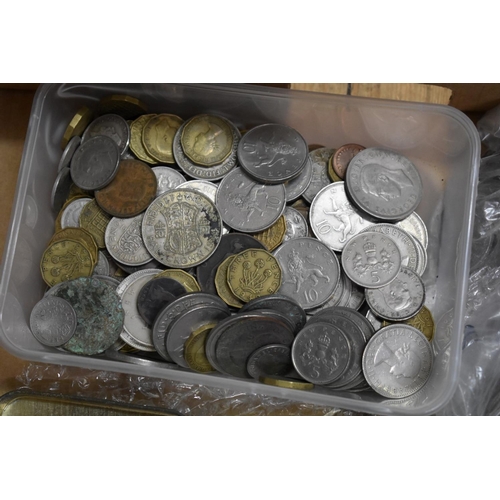 212 - Coins: a large quantity of coins mostly British. (carton)