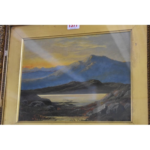 1377 - J C Salmon, a highland landscape, signed, oil on board, 20.5 x 27.5cm. 