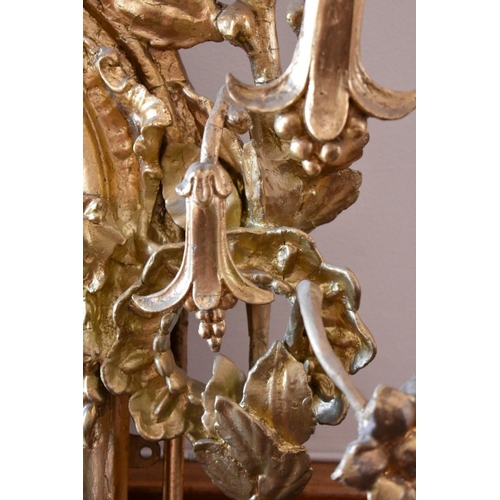 1432 - A very large and impressive 19th century carved gilt framed overmantel mirror, 187.5 x 171cm.... 