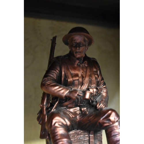 1454 - Four Danbury Mint World War I and World War II commemorative figures, largest 31.5cm high.... 