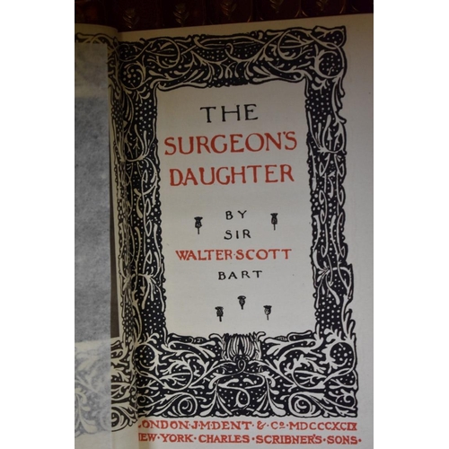 1455 - Forty-eight Waverley novels, half leather.