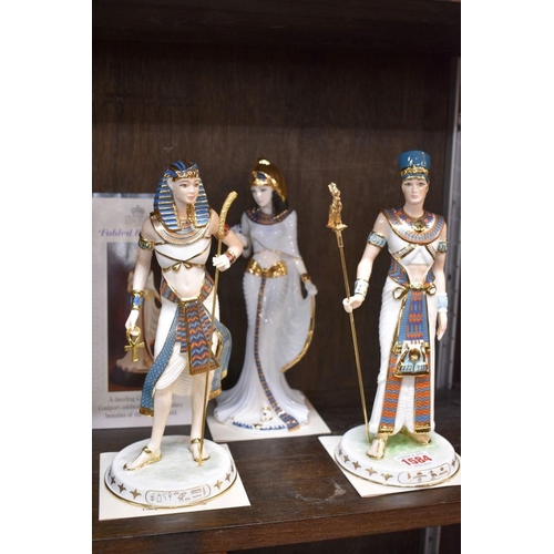 Three Wedgwood Limited Edition Egyptian figures, comprising 
