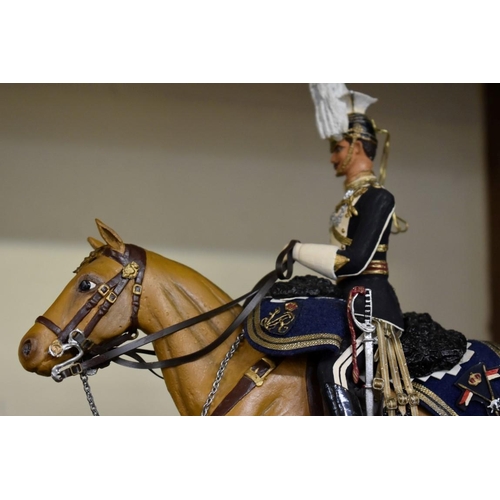 1631 - A Sentry Box limited edition cast and hand painted metal model of 'Officer of the 17th Lancers', 24c... 