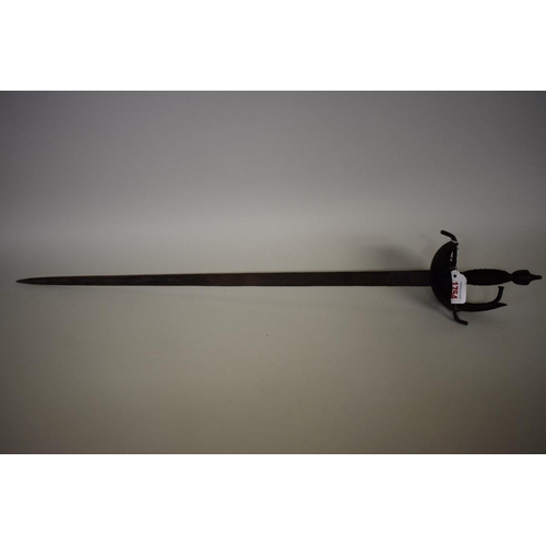 1754 - A 20th century Spanish Toledo short sword, 61cm blade, no scabbard.