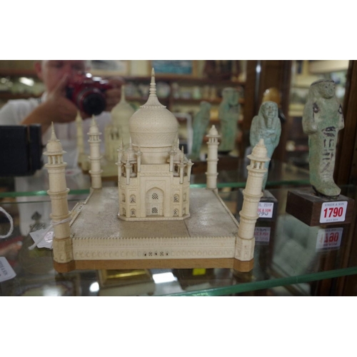 1789 - A 19th century Indian ivory temple, 15cm high.