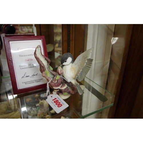 1800 - A Connoisseur of Malvern Limited Edition 'Coal Tit', No.30/300, 11.5cm high, with certificate.... 