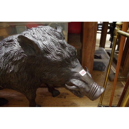 1820 - A life size bronze boar, 58cm high. 