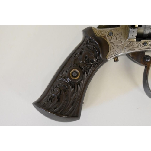 1865 - A 19th century Belgian ELG pin fire revolver.