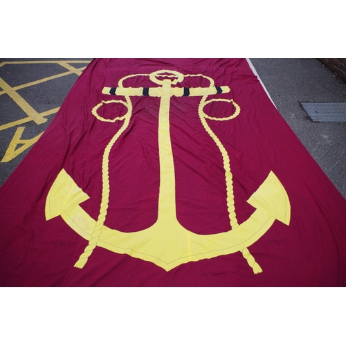 1500a - A very large Lord High Admiral's flag, the sleeved edge inscribed '12...Lord High Admiral...', ... 