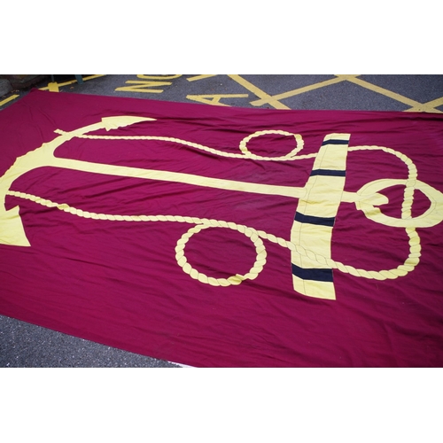 1500a - A very large Lord High Admiral's flag, the sleeved edge inscribed '12...Lord High Admiral...', ... 