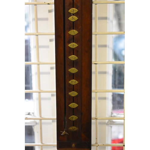 1949 - A rare 19th century Japanese Shaku Dokei or pillar clock, 44cm high.