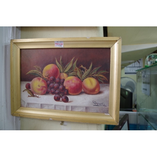 1430 - G Pallman, still life of fruit, a pair, each signed and dated 1906, oil on canvas, 16.5 x 24.5cm.... 