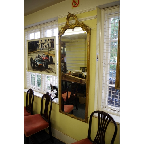 1380 - A 19th century gilt framed pier mirror, 170 x 61cm. 