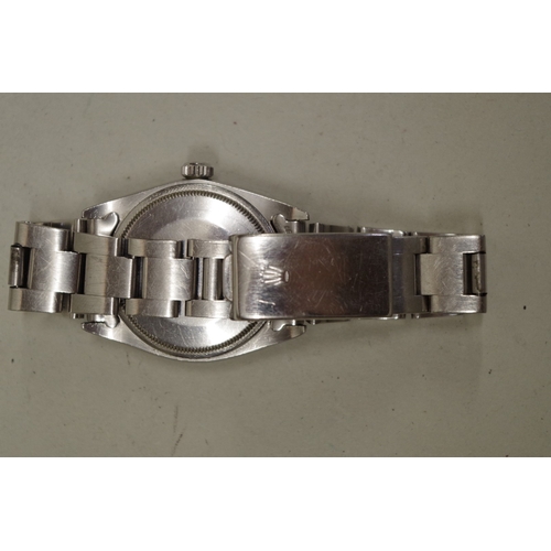 218 - A Rolex Air King Date stainless steel automatic wristwatch, 34mm, ref: 5700; together with a spare R... 