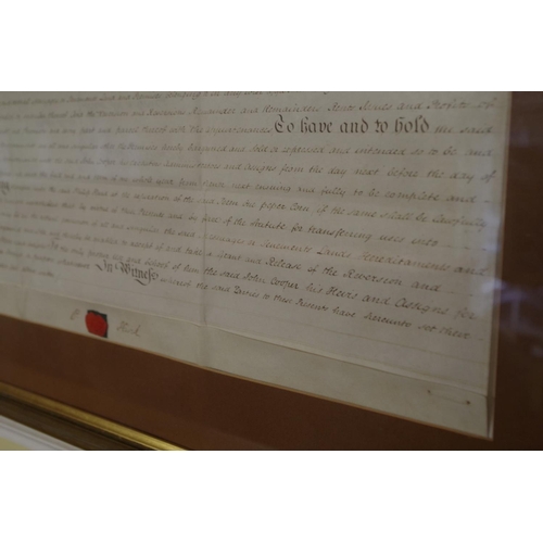 1696 - MANUSCRIPT DOCUMENTS: a circa 1820 indenture; together with two circa 1810 legal documents, eac... 