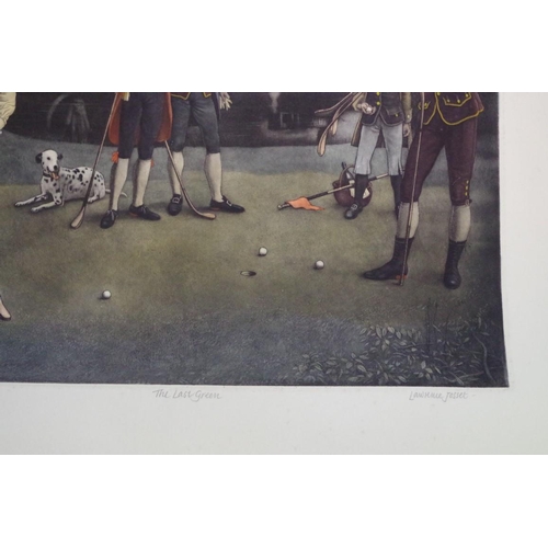 1591 - After Lawrence Josset, 'The Practice Shot'; 'The Last Green', a pair, each signed and titled in penc... 