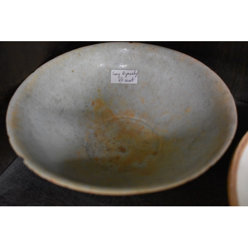 1399 - Six Chinese bowls, probably Song Dynasty, largest 18cm diameter.