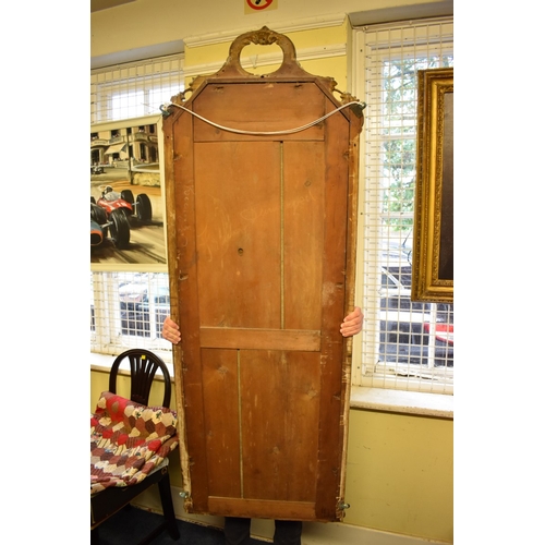 1380 - A 19th century gilt framed pier mirror, 170 x 61cm. 