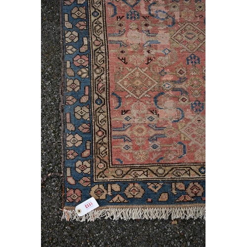 1113 - An Eastern runner, having allover geometric design, 350 x 88cm. 