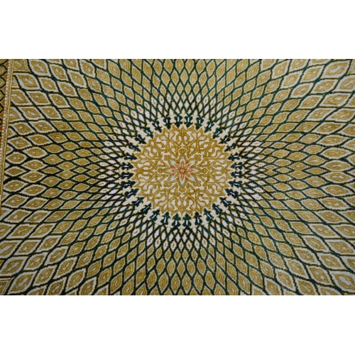 1121 - A small signed fine silk Persian Qum rug, 120 x 78cm.