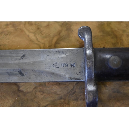 1774 - A British M1888 MkI type 2 Lee Metford bayonet and scabbard.