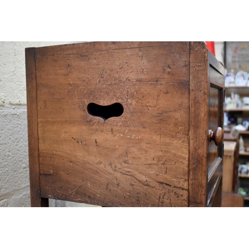 1185 - A George III mahogany pot cupboard, 36cm wide. 