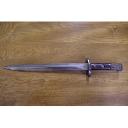 1774 - A British M1888 MkI type 2 Lee Metford bayonet and scabbard.