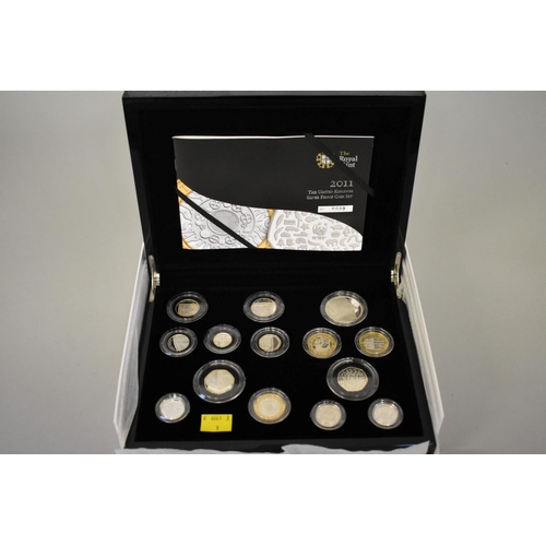 301 - Coins: a Royal Mint 2011 limited edition silver proof set, No.99, with booklet.