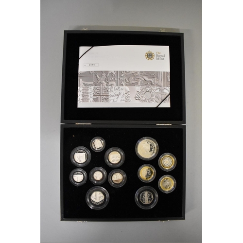 306 - Coins: a Royal Mint 2009 limited edition silver proof set, to include Kew Gardens 50p, No.319, with ... 