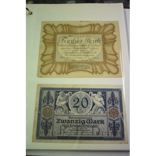 298 - Coins: an album of UK and World bank notes.