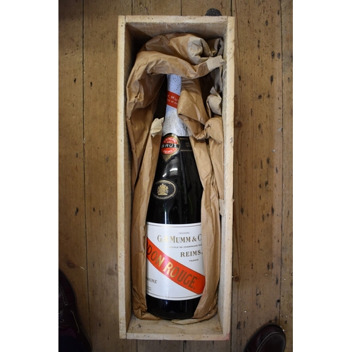 98 - A 600cl methuselah bottle of Mumm & Co Cordon Rouge NV Champagne, in original wooden carton... 