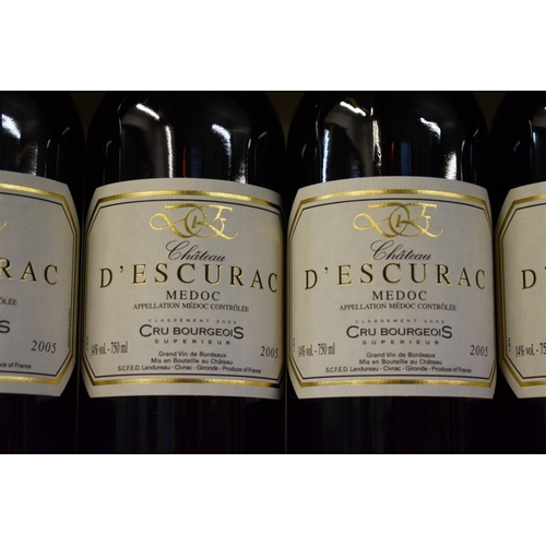 32 - Six 75cl bottles of Chateau d'Escurac, 2005, Cru Bourgeois Medoc. (6)PLEASE NOTE: ADDITIONAL VAT ON ... 