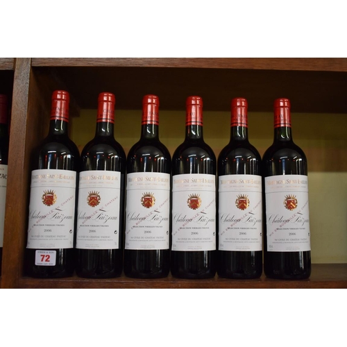 72 - Six 75cl bottles of Chateau Faizeau Vieilles Vignes, 2006, Montagne St Emilion. (6)PLEASE NOTE: ADDI... 