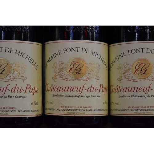 74 - Six 75cl bottles of Chateauneuf du Pape, Font de Michelle, 1986, Domaine Gonnet. (6)PLEASE NOTE: ADD... 