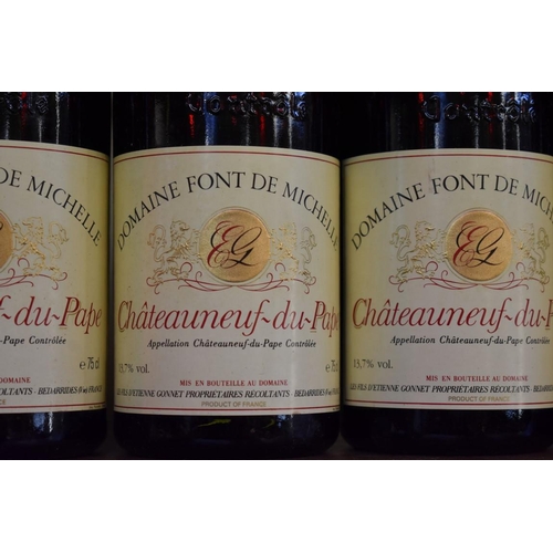 75 - Six 75cl bottles of Chateauneuf du Pape, Font de Michelle, 1986, Domaine Gonnet. (6)PLEASE NOTE: ADD... 