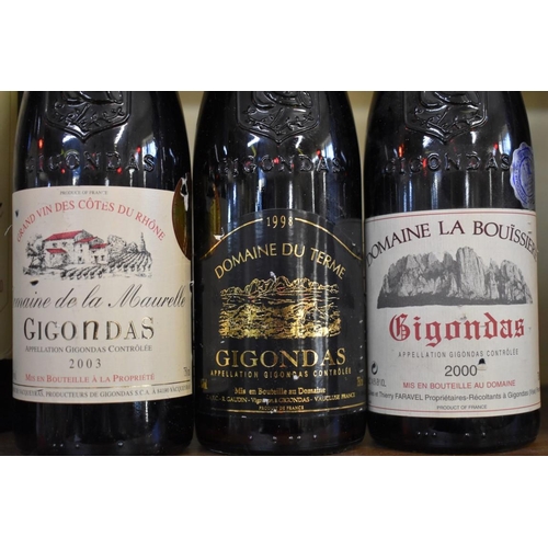 77 - Three 75cl bottles of Gigondas, comprising: 1998, Domaine de Terme; 2000, Domaine la Boussiere; and ... 