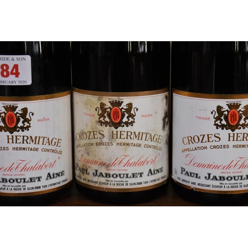 84 - Six 75cl bottles of Crozes Hermitage Domaine Thalabert, 1983, Paul Jaboulet. (6)PLEASE NOTE: ADDITIO... 