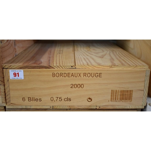 91 - A case of six 75cl bottles of Heritage de Chateau Thieulley, 2000, in owc. (6)PLEASE NOTE: ADDITIONA... 