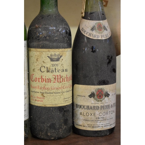 97 - A mixed lot of wine, comprising: a 75cl bottle of Aloxe-Corton 1970, Bouchard Pere & Fils; ... 