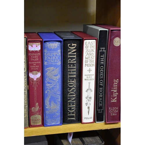 634 - FOLIO SOCIETY: 32 vols, most VG in slipcases, to include; Peter Pan in Kensington Gardens illustrate... 