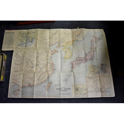 647 - FOLDING MAP: 'Bacon's Large-Print Wall Map of China and Japan'.., London, G W Bacon, circa 1900: col... 