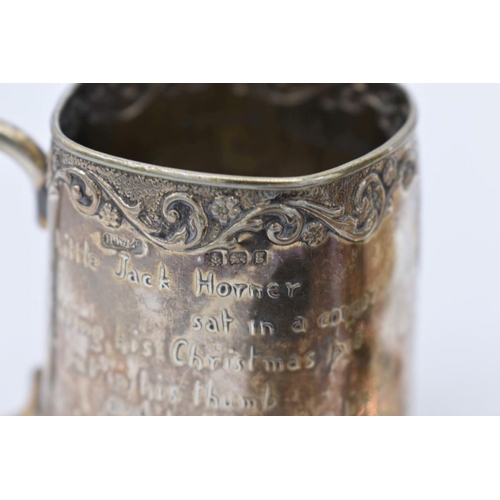 368 - An Edwardian silver Christening mug, by Henry Williamson Ltd, Birmingham 1906, bearing 'Little Jack ... 