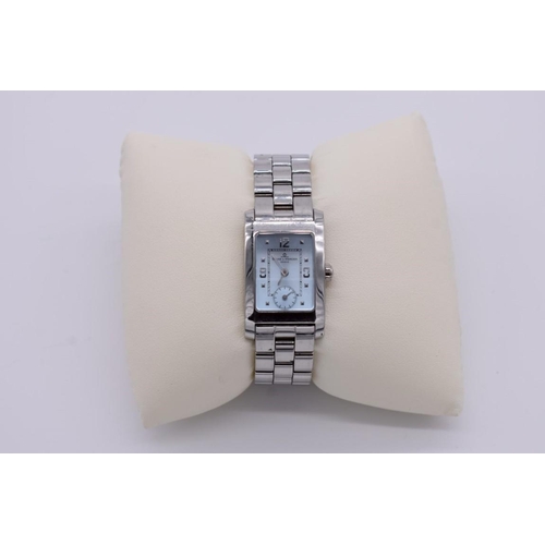 515 - A Baume & Mercier 'Geneve' stainless steel ladies quartz bracelet watch, 34 x 20mm, ref MVO45139... 