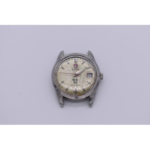 518 - A vintage Rado 'Green Horse' stainless steel automatic wristwatch, 35mm, ref 11657, without strap.... 