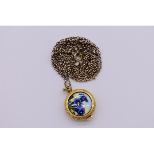 519 - A Limit enamel pocket watch on chain.