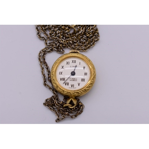 519 - A Limit enamel pocket watch on chain.