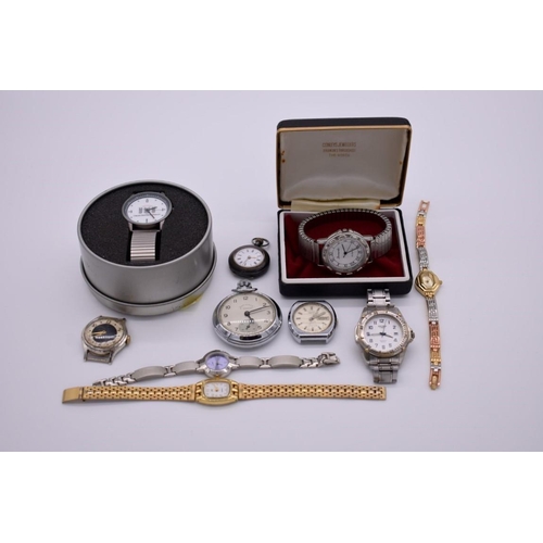 524 - A selection of vintage and modern wristwatches; together with various pocket watches.... 