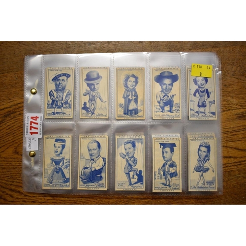 1774 - CIGARETTE CARDS: a set of 50 Turf Cigarettes 'Famous Film Stars' cards.