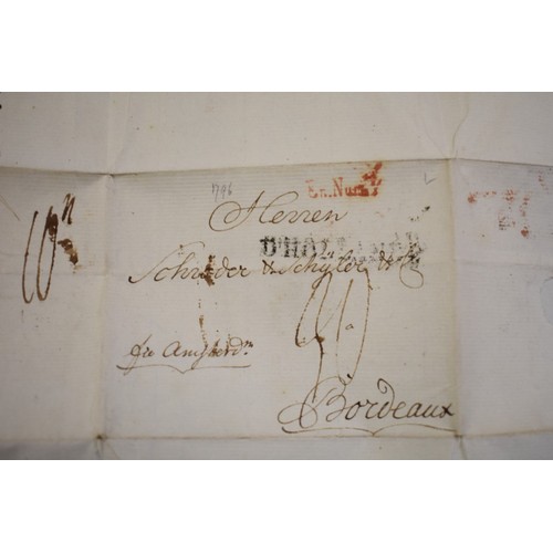 620 - POSTAL HISTORY: collection of 9 letters entire, 18th & 19thc, various marks. (9)... 